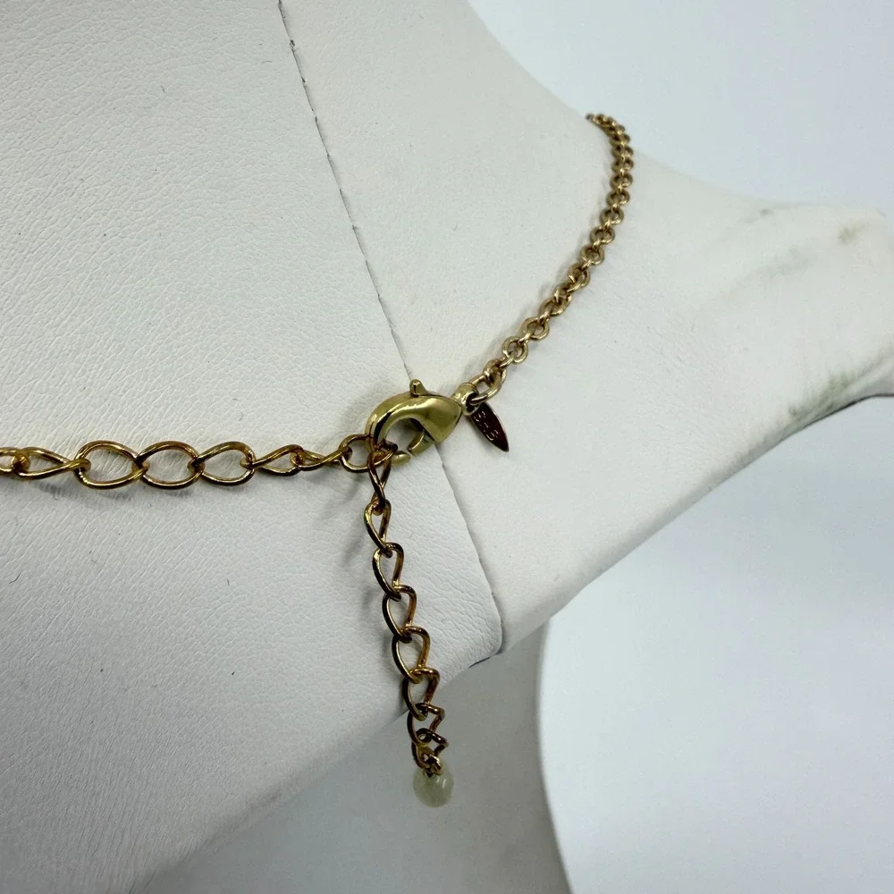 SHB Mesh Circle Pendant Necklace Gold Tone Textured Statement Layering Boho Gift